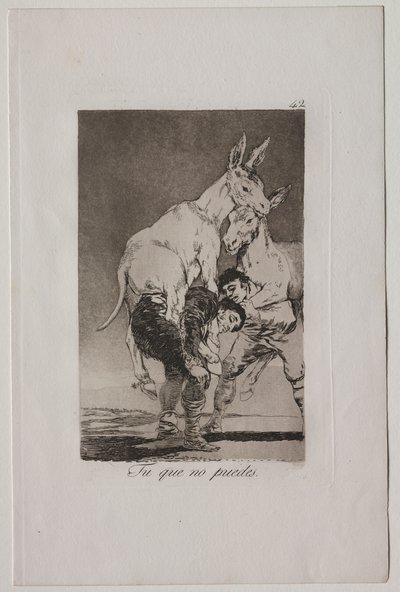 Caprichos: Gij die niet kunt door Francisco de Goya