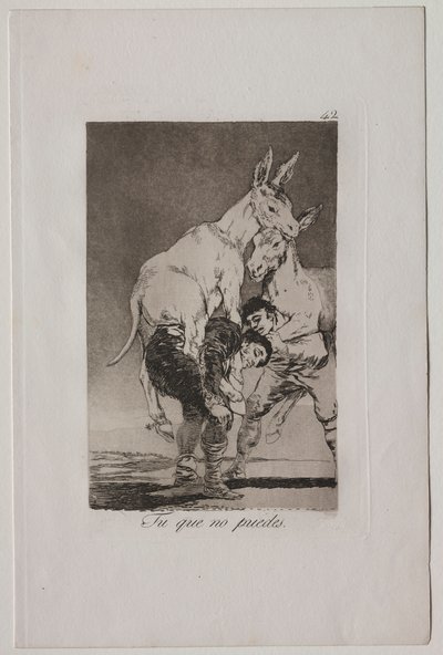 Caprichos: Jij die niet kunt door Francisco de Goya