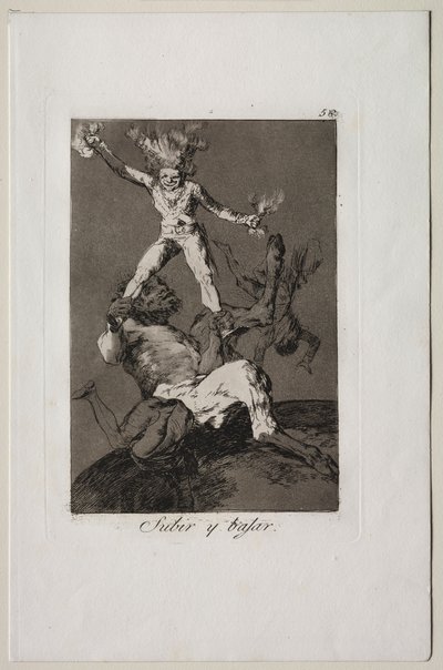 Caprichos: Omhoog en omlaag door Francisco de Goya