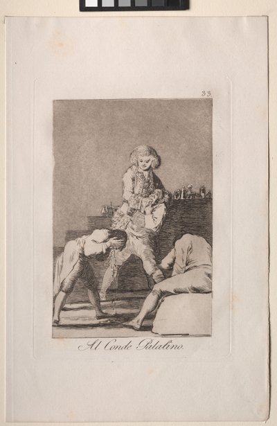Caprichos: Aan de Paltsgraaf of Graaf van het Palts door Francisco de Goya