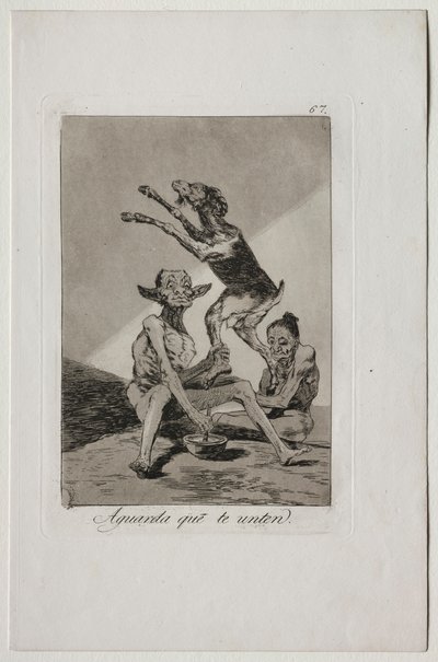 Caprichos: Wacht Tot Je Gezalfd Bent door Francisco de Goya