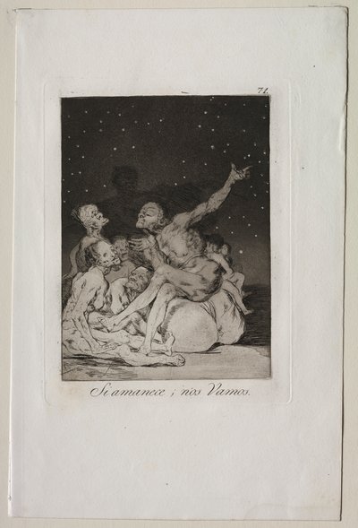 Caprichos: Als de dag aanbreekt, gaan we weg door Francisco de Goya