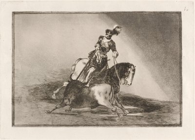 Carlos V. die een Stier Speert in de Ring van Valladolid door Francisco de Goya