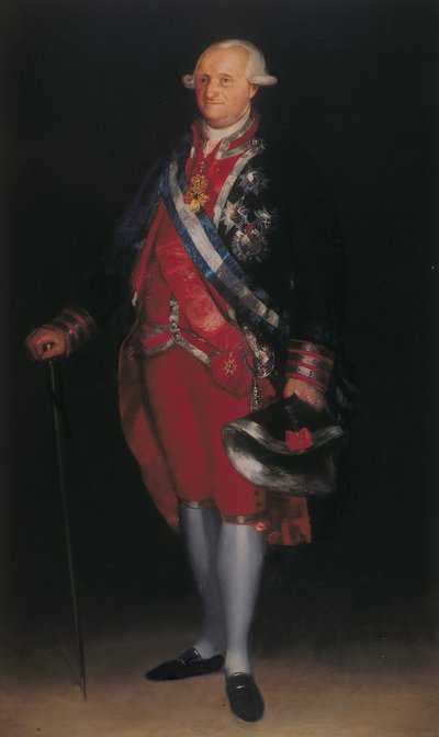 Karel IV in het Uniform van Kolonel van de Guardias de Corps, 1800 door Francisco de Goya