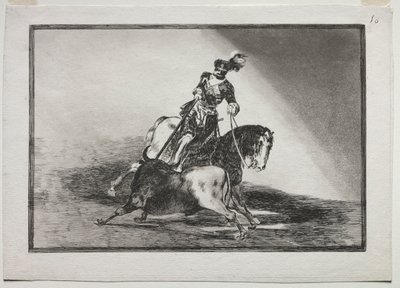 Karel V Spietst een Stier in de Ring van Valladolid door Francisco de Goya