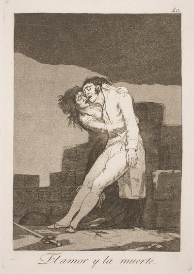 De dood en de liefde door Francisco de Goya