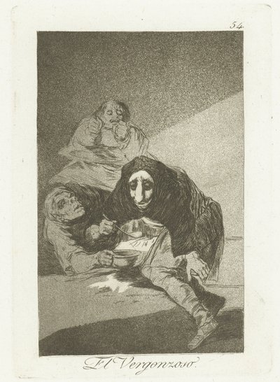 De schaamtevolle door Francisco de Goya