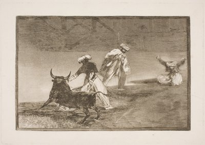 Ze plagen elkaar in de omheining door Francisco de Goya