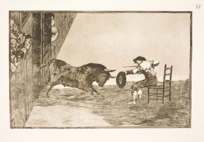 De moedige Martincho in de arena van Zaragoza door Francisco de Goya