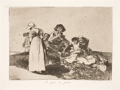 Het ergste is dat men moet bedelen (55) door Francisco de Goya