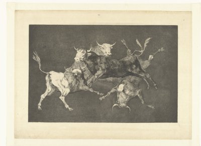 Dwaasheid van de kleine stieren door Francisco de Goya