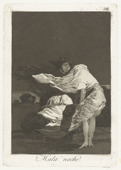 Een slechte nacht door Francisco de Goya