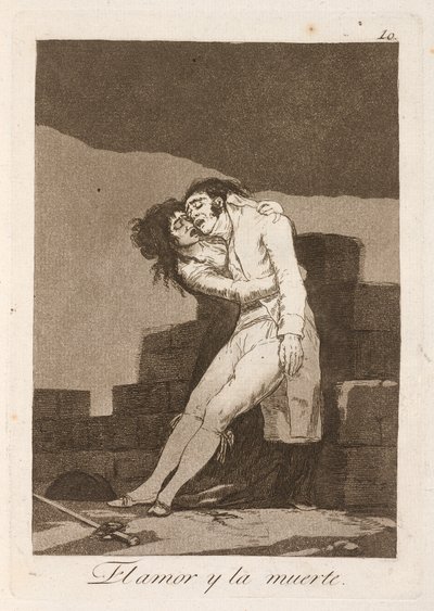El amour y la muerte (Liefde en Dood) door Francisco de Goya