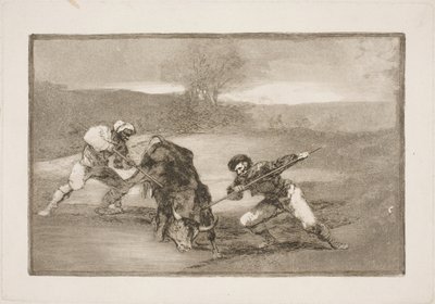 Een andere manier van jagen te voet door Francisco de Goya