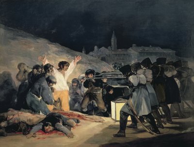 Executie van de verdedigers van Madrid, 3 mei 1808, 1814 door Francisco de Goya