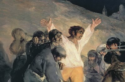 Executie van de verdedigers van Madrid, 3 mei 1808 (detail) door Francisco de Goya