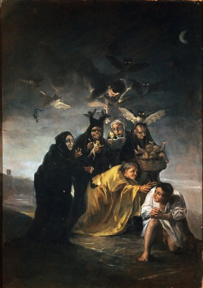 Exorcisme of heksen door Francisco de Goya