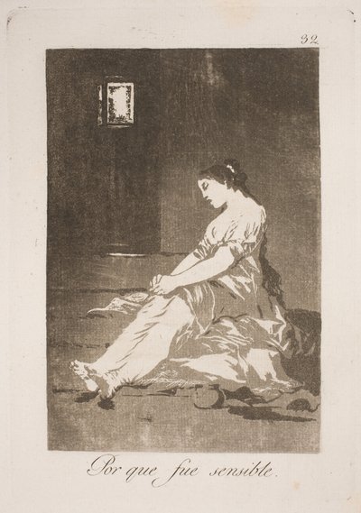 Omdat hij aan zijn gevoelens had toegegeven door Francisco de Goya