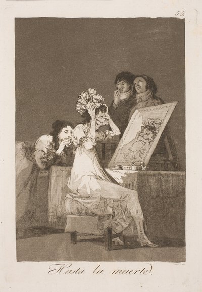 Tot zijn dood door Francisco de Goya