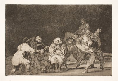 Loyaliteit (Hij die je niet mag, zal je belasteren door middel van spot) door Francisco de Goya