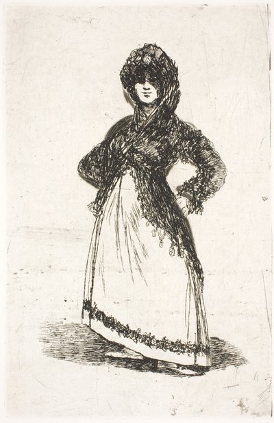 Maja, staand door Francisco de Goya