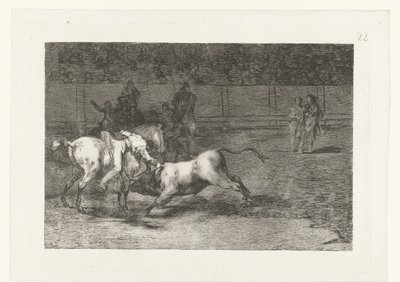 Mariano Ceballos doodt een stier door Francisco de Goya