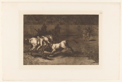 Mariano Ceballos doodt een stier door Francisco de Goya