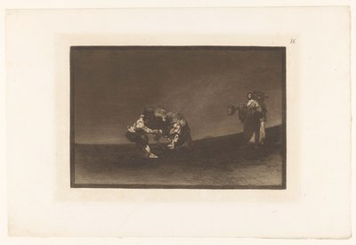 Martincho grijpt een stier bij zijn hoorn door Francisco de Goya
