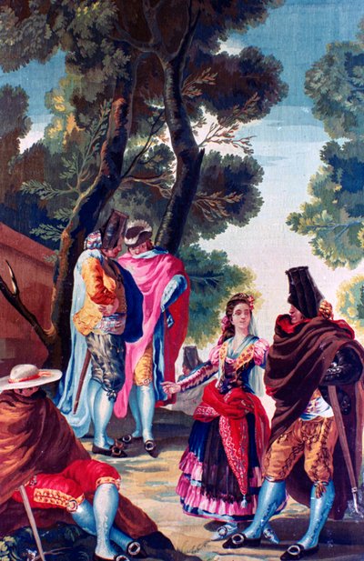 Mannen met verborgen gezichten, c1760-1820 door Francisco de Goya