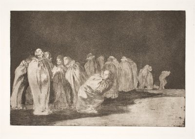 De mannen in zakken (Er zit iets onder het jute / je kunt een man niet beoordelen op zijn kleren) door Francisco de Goya