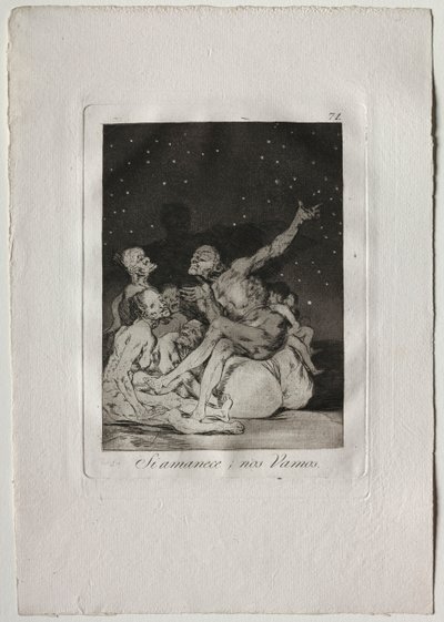 Ochenta Caprichos: Wanneer de dag aanbreekt, vertrekken we, 1793-1798 door Francisco de Goya