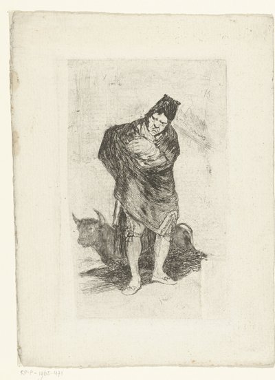 Oude stierenvechter door Francisco de Goya