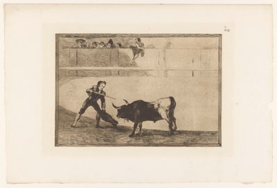 Pedro Romera Martínez doodt een stier Stierengevechten La Taureaumachie La Tauromaquia door Francisco de Goya