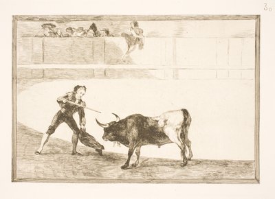 Pedro Romero doodt de kreupele stier door Francisco de Goya