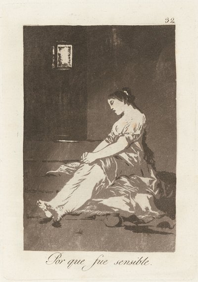 Omdat ze gevoelig was door Francisco de Goya