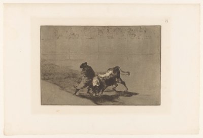 Stierenvechter in een arena door Francisco de Goya