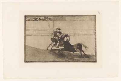 Stierenvechter in een arena door Francisco de Goya