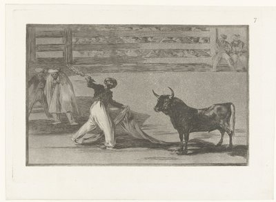 Stierenvechter met banderilla door Francisco de Goya