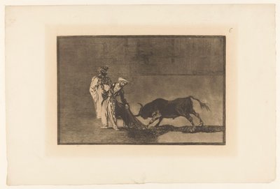 Stierenvechters in een arena Stierengevechten (series title) door Francisco de Goya