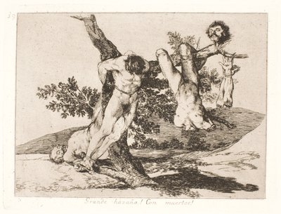 Grote moed! tegenover de doden! (39) door Francisco de Goya