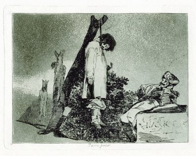 Tampoco Noch dit. Plaat 36 uit De Rampen van de Oorlog Los Desastros de la Guerra, 1810-1820 door Francisco de Goya