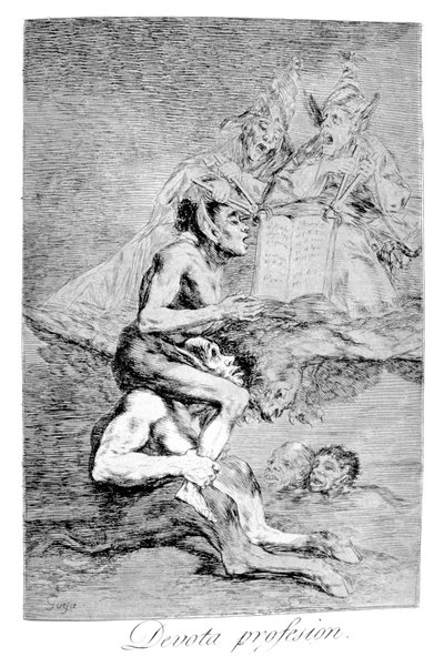 De vrome professie, 1799 door Francisco de Goya