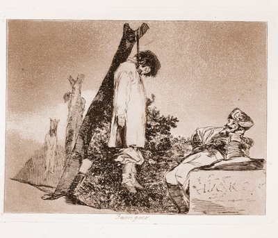 De rampen van de oorlog: Er is geen hoop (ets) door Francisco de Goya