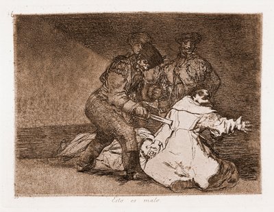 De rampen van de oorlog: Dit is slecht (ets) door Francisco de Goya