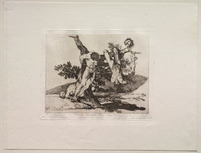 De Verschikkingen van de Oorlog: Een Heldendaad! Met Dode Mannen! door Francisco de Goya