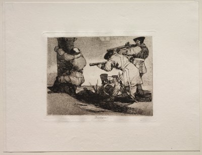De Verschikkingen van de Oorlog: Barbaren! door Francisco de Goya