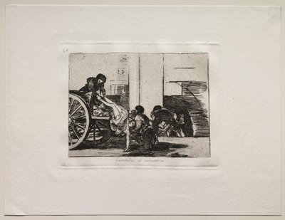 De verschrikkingen van de oorlog: Ladingen naar de begraafplaats door Francisco de Goya