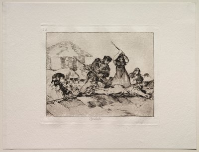 De Verschikkingen van de Oorlog: Gepeupel door Francisco de Goya