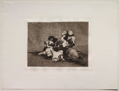 De verschrikkingen van de oorlog: De vrouwen geven moed door Francisco de Goya