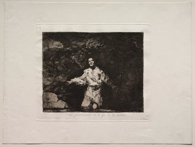 De verschrikkingen van de oorlog: Titelpagina - Trieste voorgevoelens van wat er gaat gebeuren door Francisco de Goya